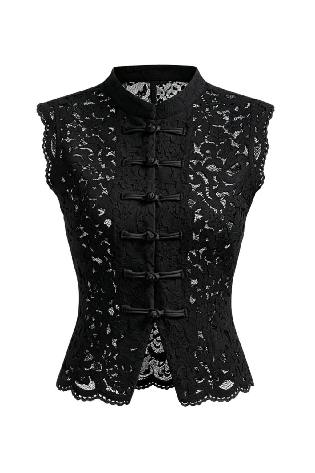 ISLA LACE TOP – BLACK