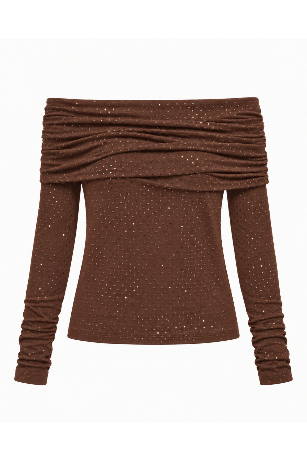 ROSA TOP - BROWN SPARKLE