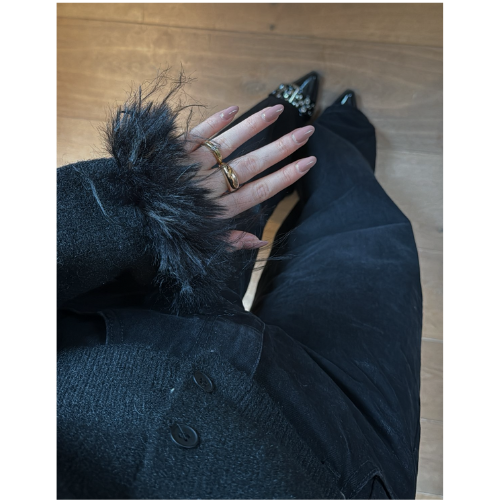 AVA CARDIGAN - BLACK FEATHER