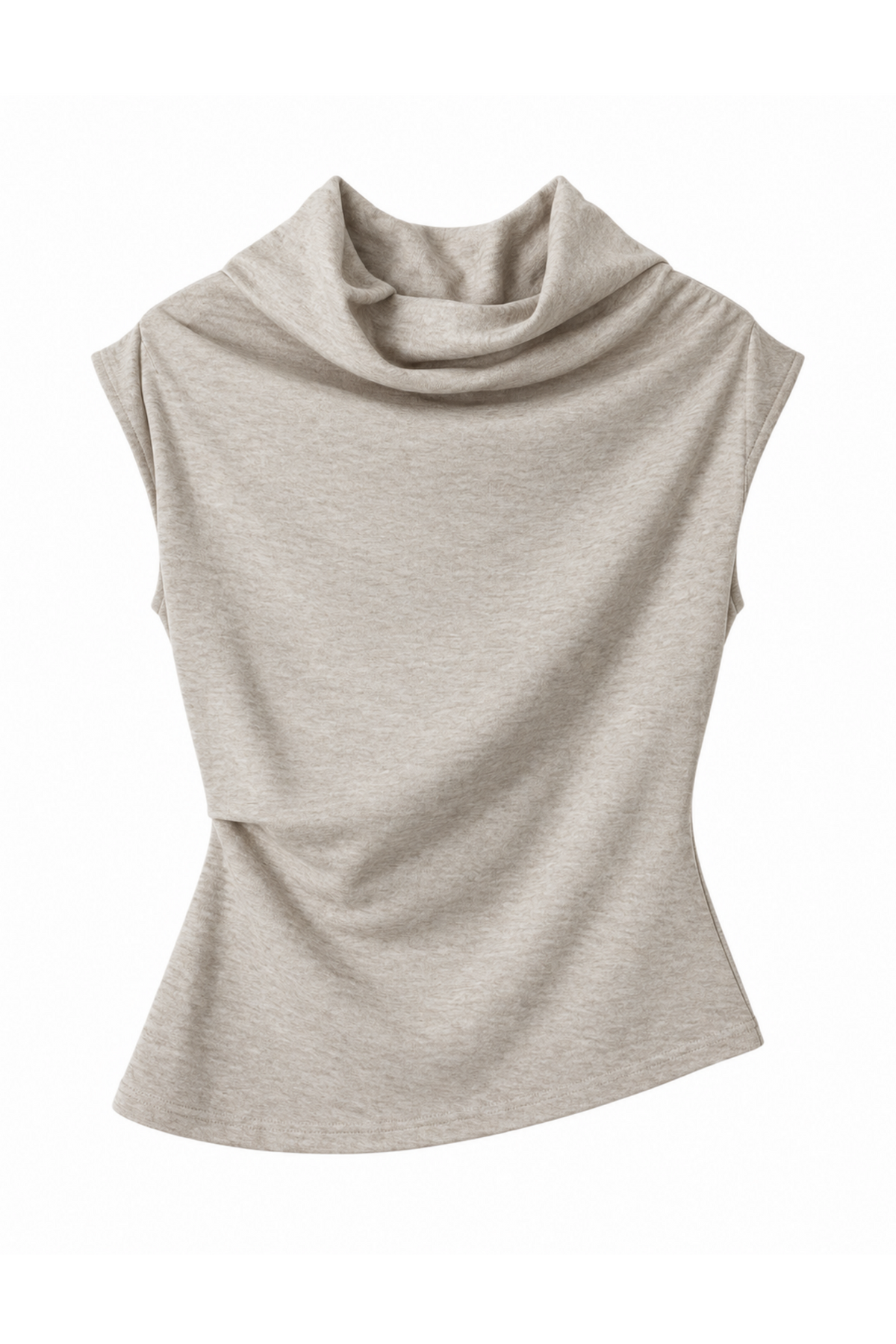 LIV HIGH NECK TOP – BEIGE
