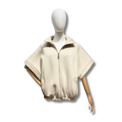 FAYE ZIP VEST - BEIGE