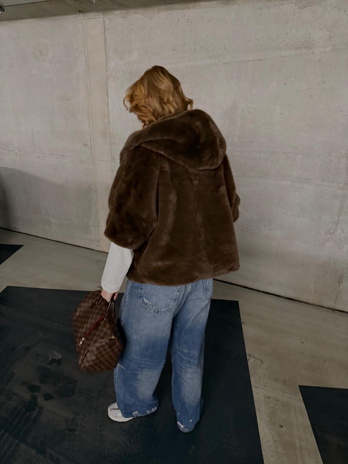 JUNE FAUX FUR VEST - BROWN