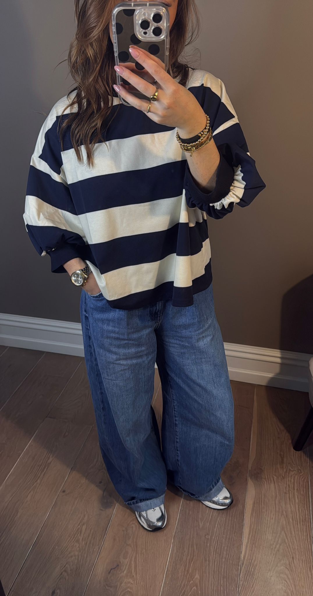 LIV TOP - NAVY STRIPE