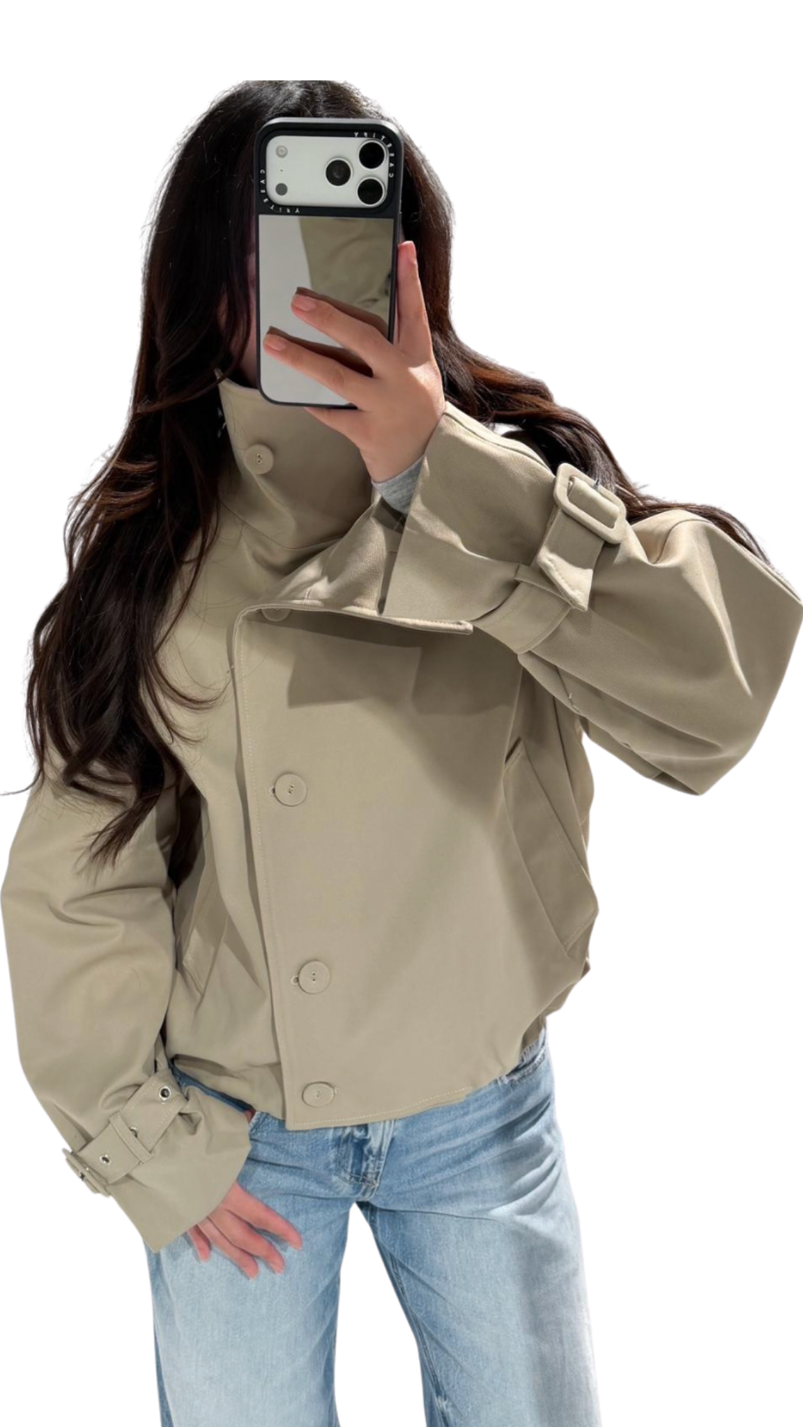 YARA SHORT TRENCH – BEIGE